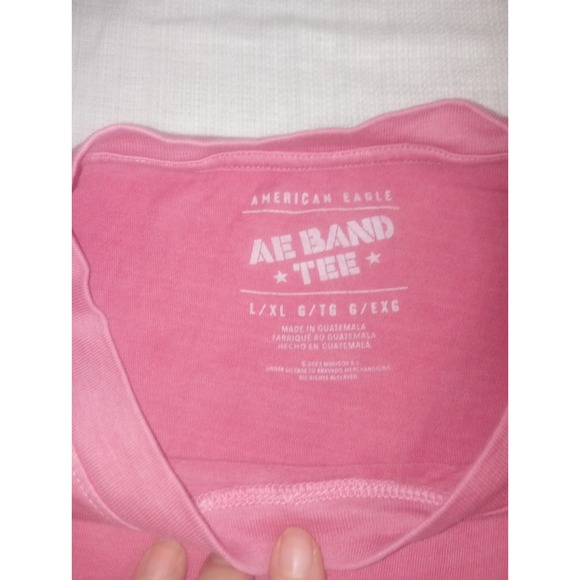 American Eagle Band Tee Rolling Stones Men's L/XL Pink, Blue T Shirt - Picture 3 of 4